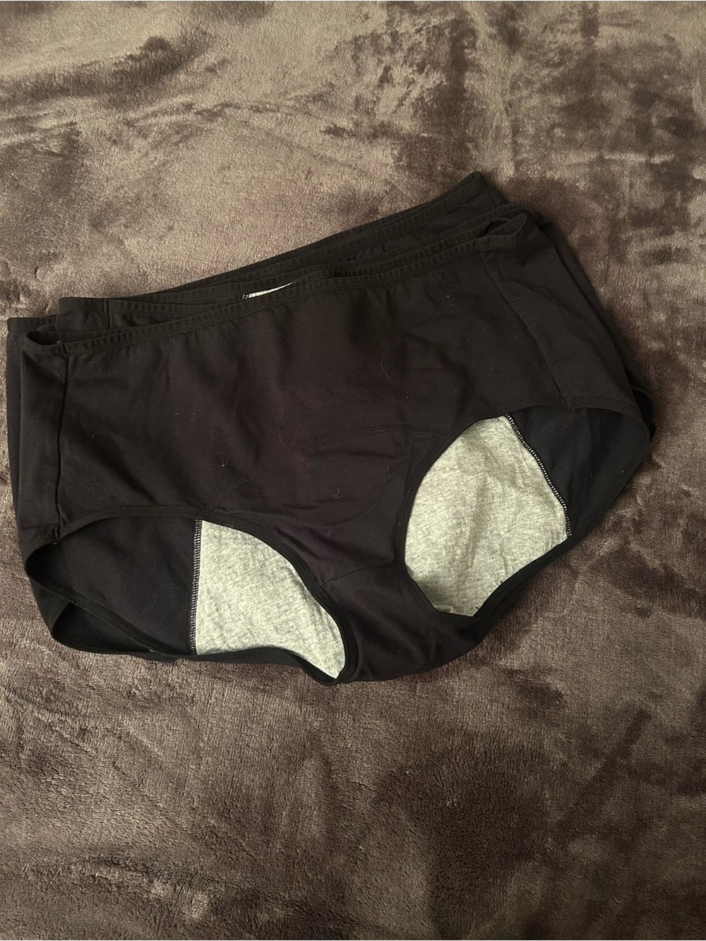 Black Women's Briefs with Gray Lining by Nalwort 5 pack